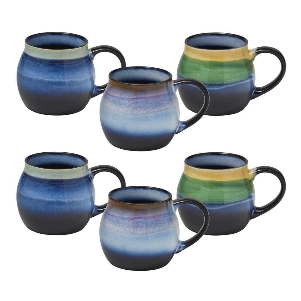 Horizon Set of 6 Mugs, Assorted