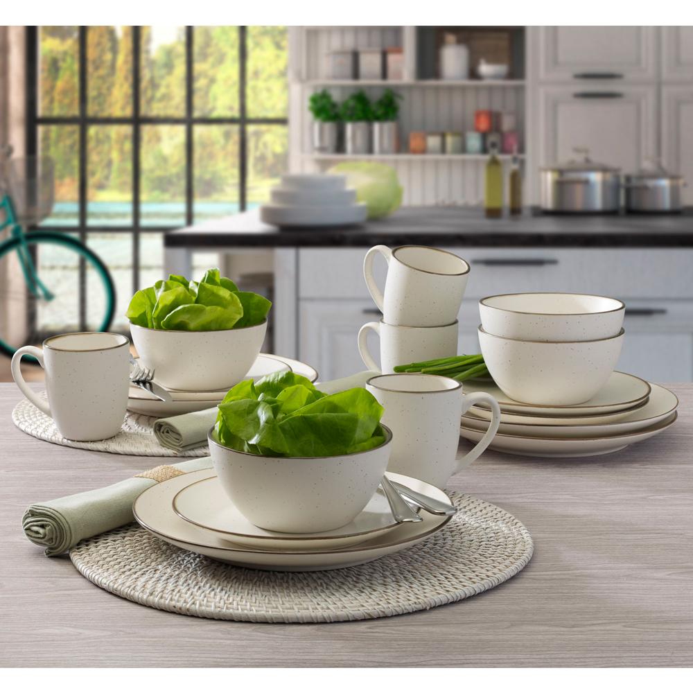Gourmet Basics Juliana Cream 16 Piece Dinnerware Set