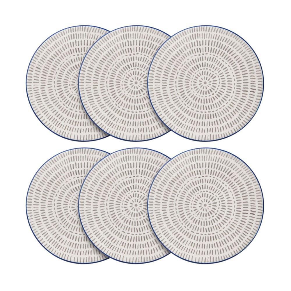 Gray salad plates top