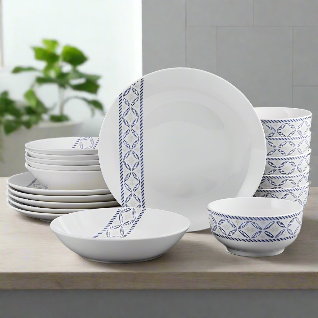Studio Nova Preslie 18 Piece White Dinnerware Set (Service for 6)