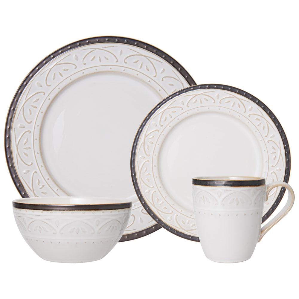 Promenade Scroll 16 Piece Dinnerware Set, Service for 4