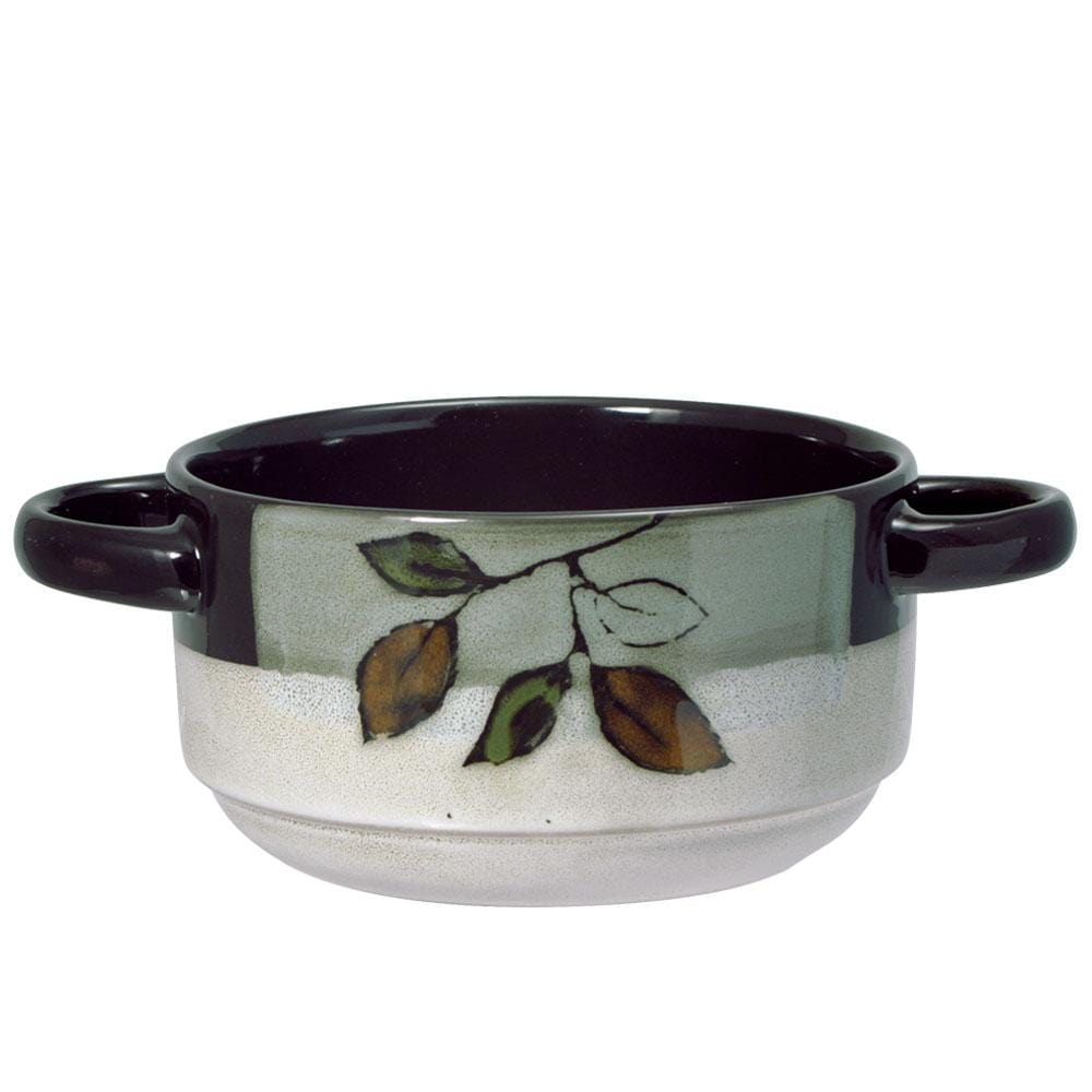 Pfaltzgraff Rustic Leaves Double Handed Soup Bowl, 29-Ounce