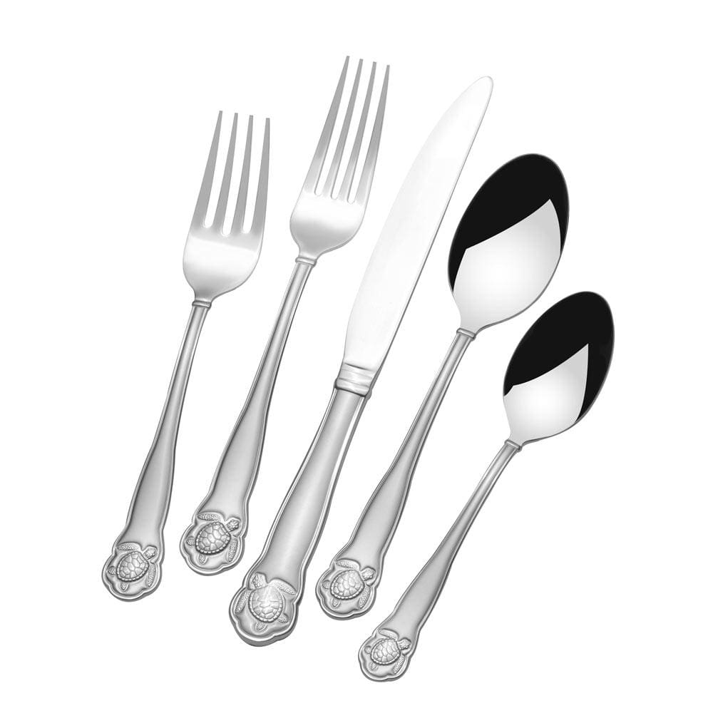 Towle Sea Turtle 20-Piece Flatware Set Stainless Steel