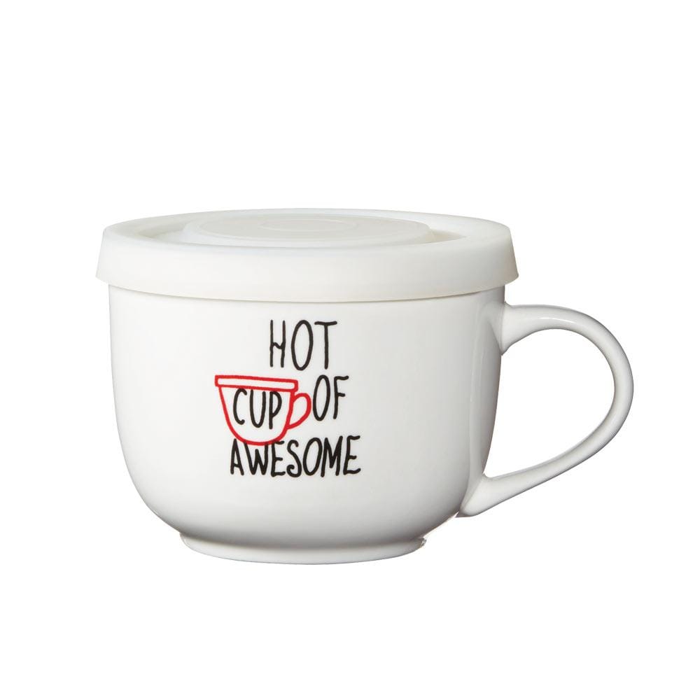 Pfaltzgraff Sentiment Mugs Hot Cup of Awesome Covered Soup S4726399