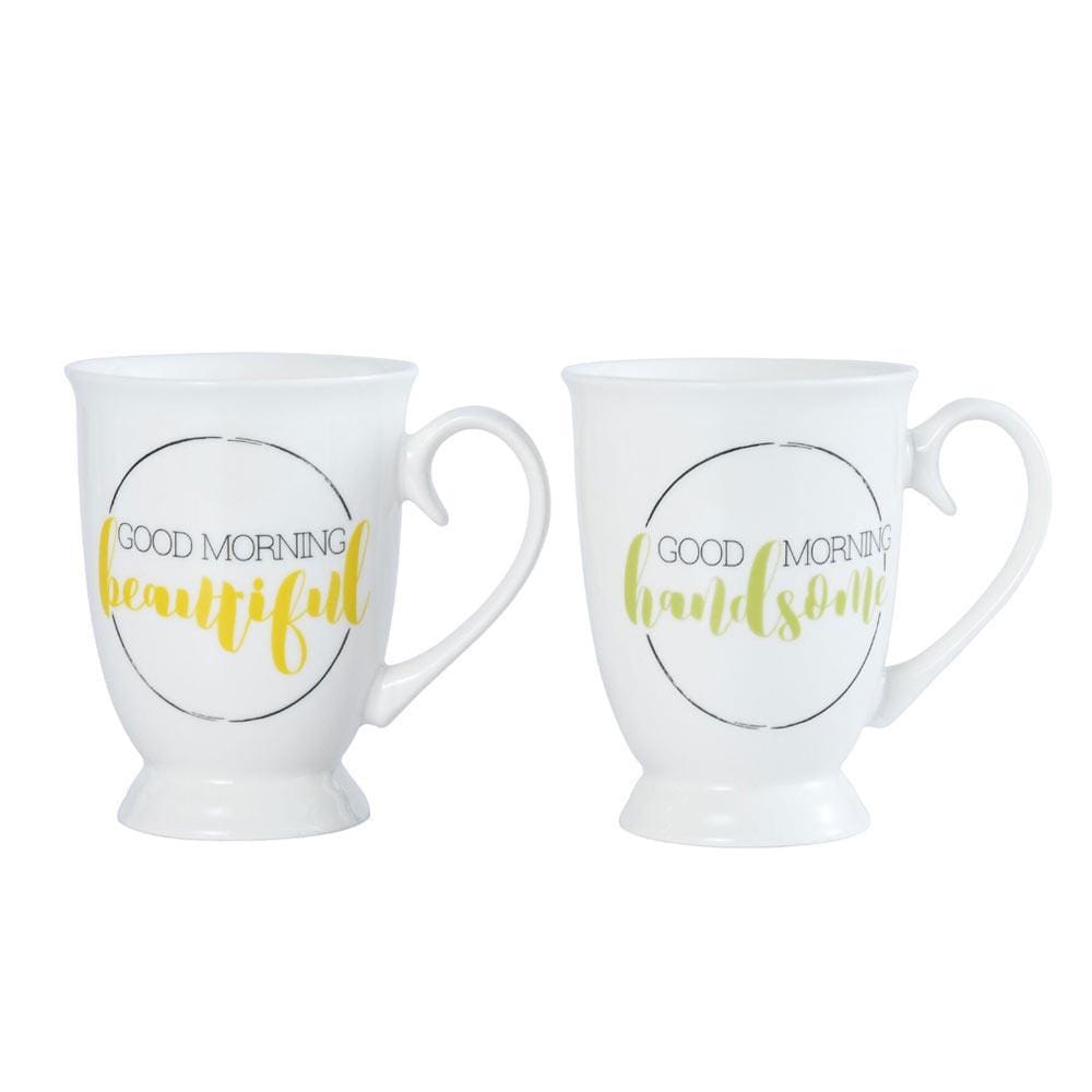 Sentiment Mugs Set of 2 Good Morning Mugs