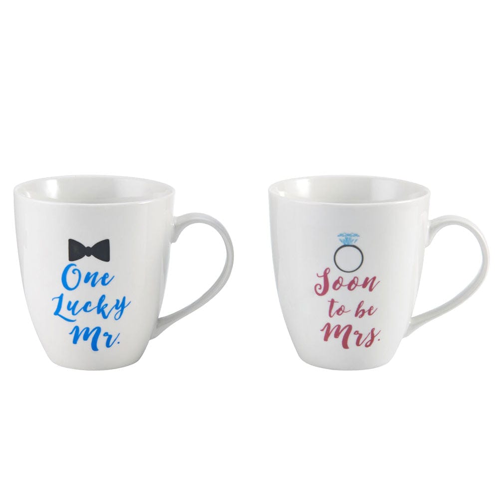 Pfaltzgraff Everyday Mug, Soon to Be Mrs. and One Lucky MR, 18-Ounce, Set of 2