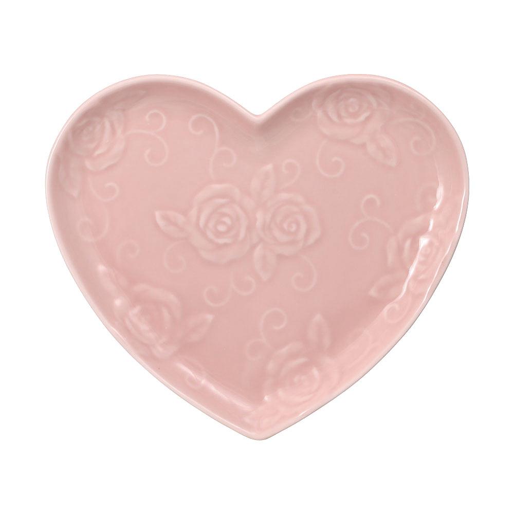 Tea Rose Pink Heart Shaped Plate – Pfaltzgraff