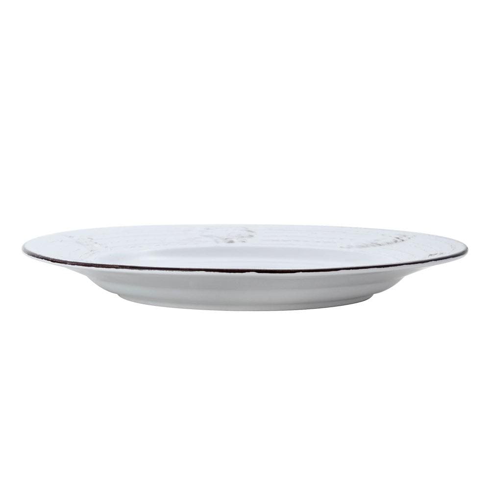 Trellis Coastal White Dinner Plate