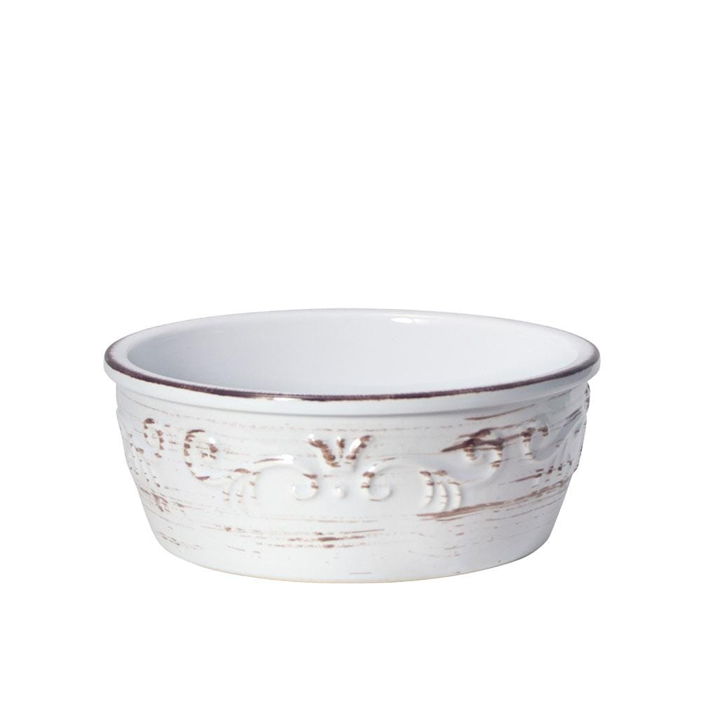 Trellis White Storage Bowl with Lid