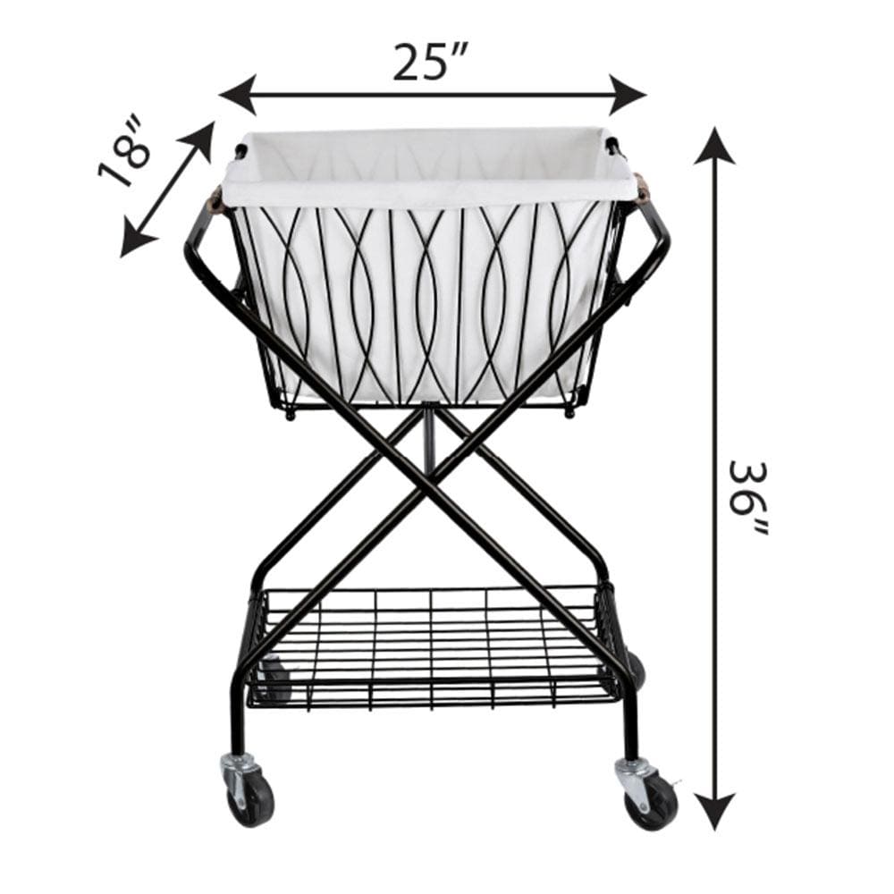 Verona Laundry Cart with Removable Basket