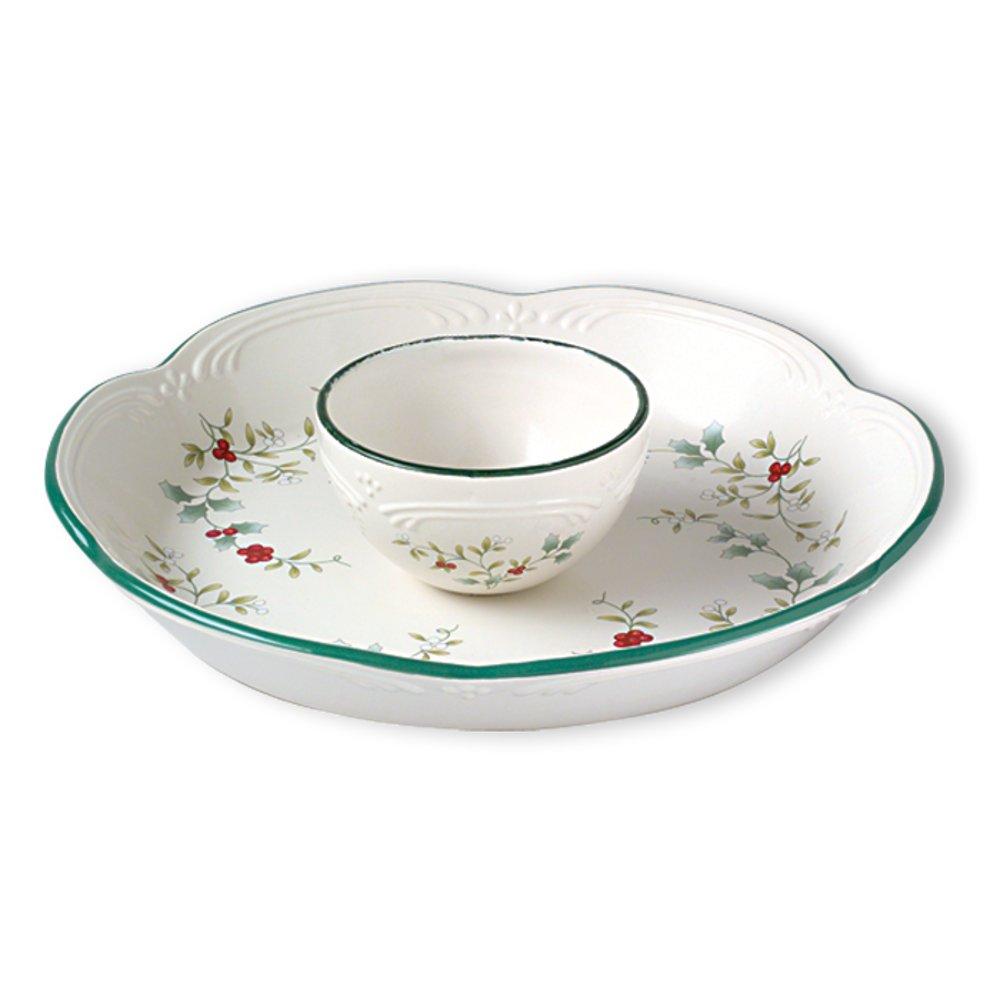 Winterberry 2 Piece Chip N Dip Set Pfaltzgraff