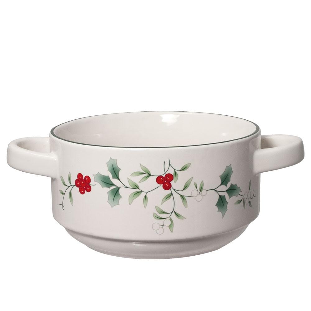 Winterberry Double Handled Soup Bowl Pfaltzgraff
