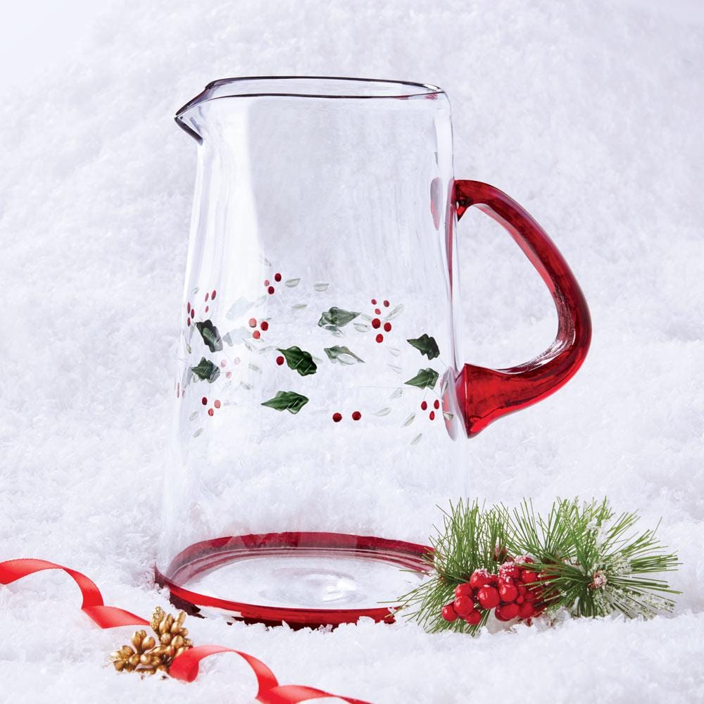 Winterberry® Etched Glass Water Pitcher