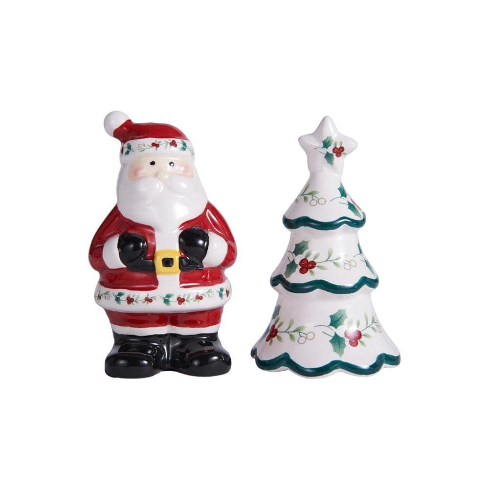Winterberry® Santa And Tree Salt and Pepper Set