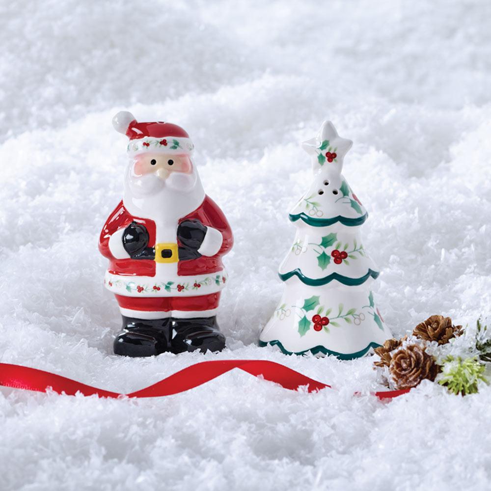 Winterberry® Santa And Tree Salt and Pepper Set