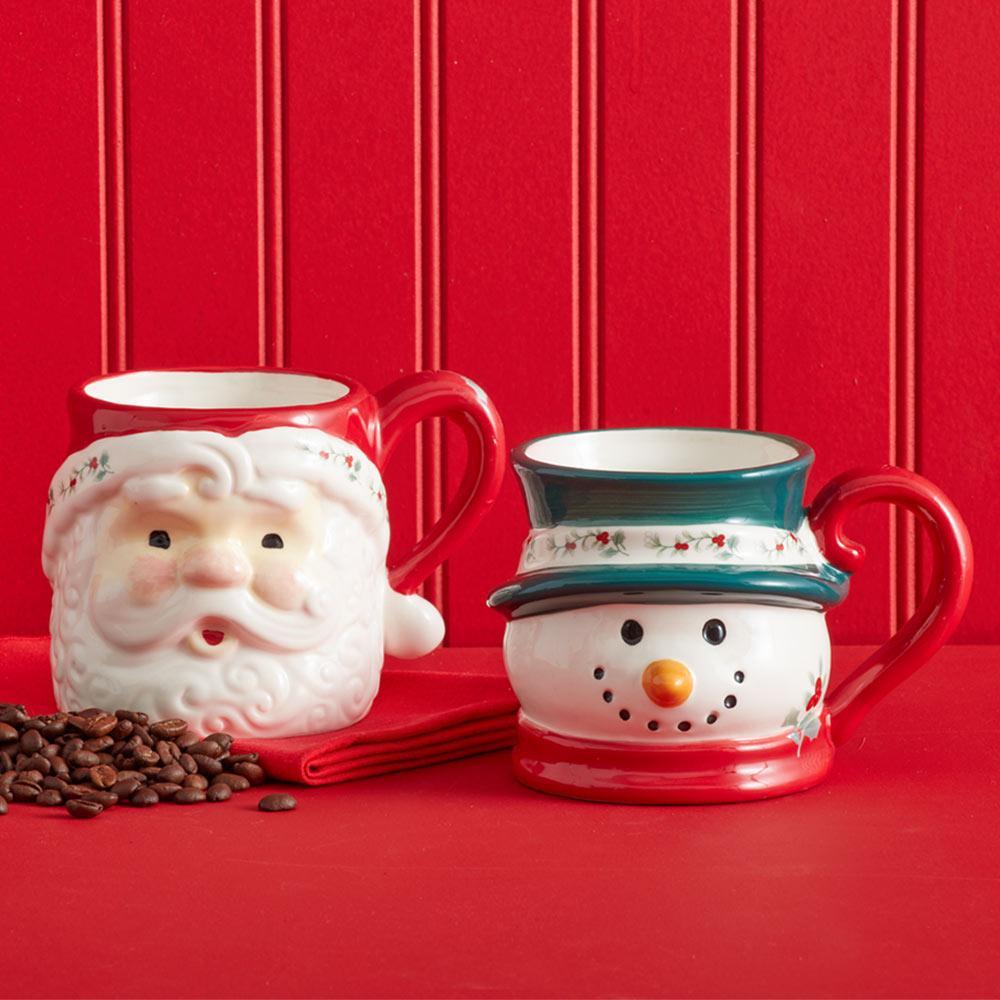 Winterberry® Santa Figural Mug