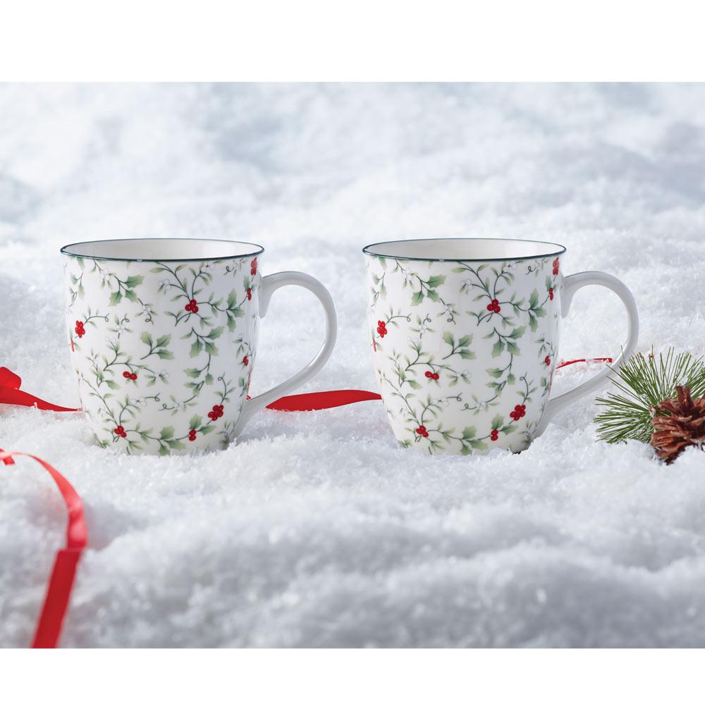 Set of 2 Mugs with Lid - White