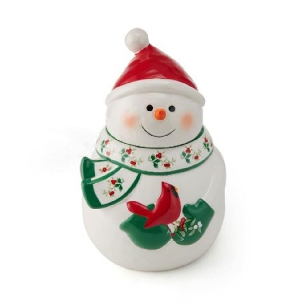 Winterberry® Snowman with Cardinal Cookie Jar