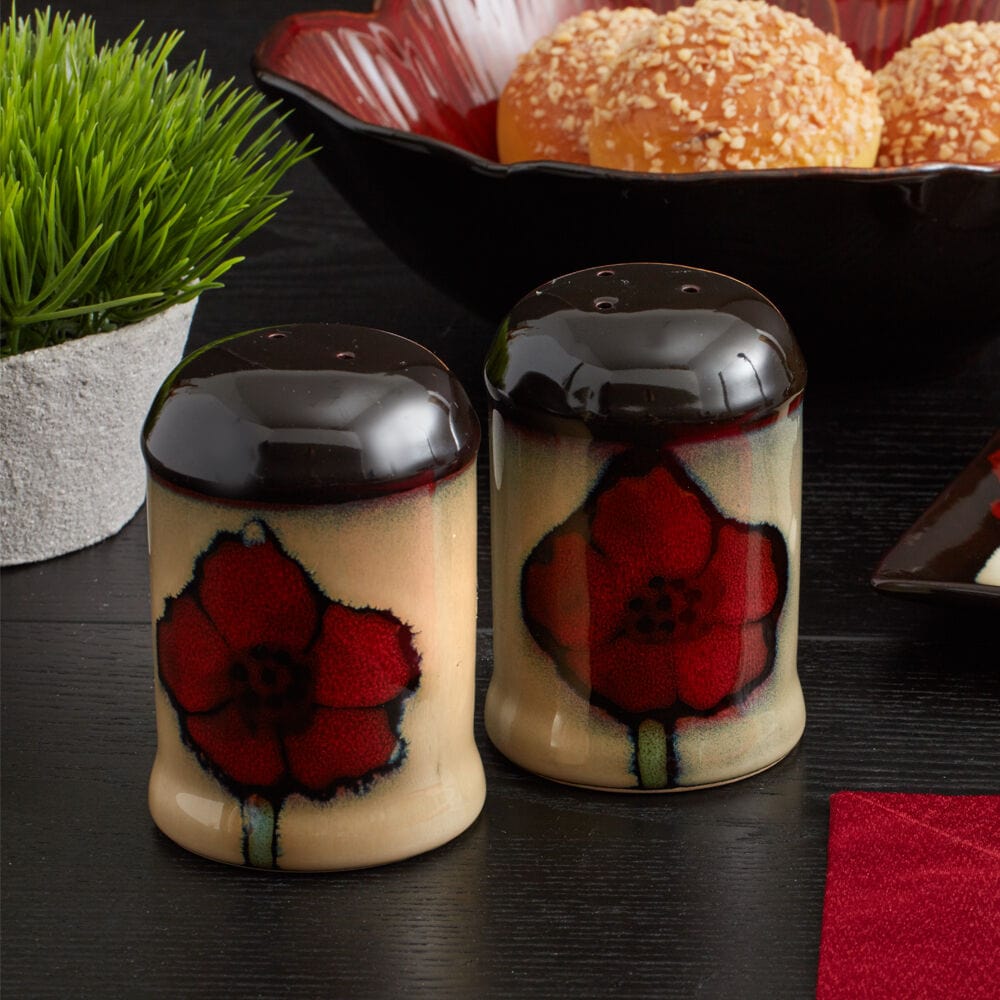 Painted Poppies Salt and Pepper Set - Main Image
