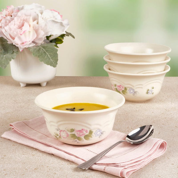 オーブンPfaltzgraff Tea Roseキャセロール24cm＆クリーマー 5157847_LS1_tea_rose_deep_soup