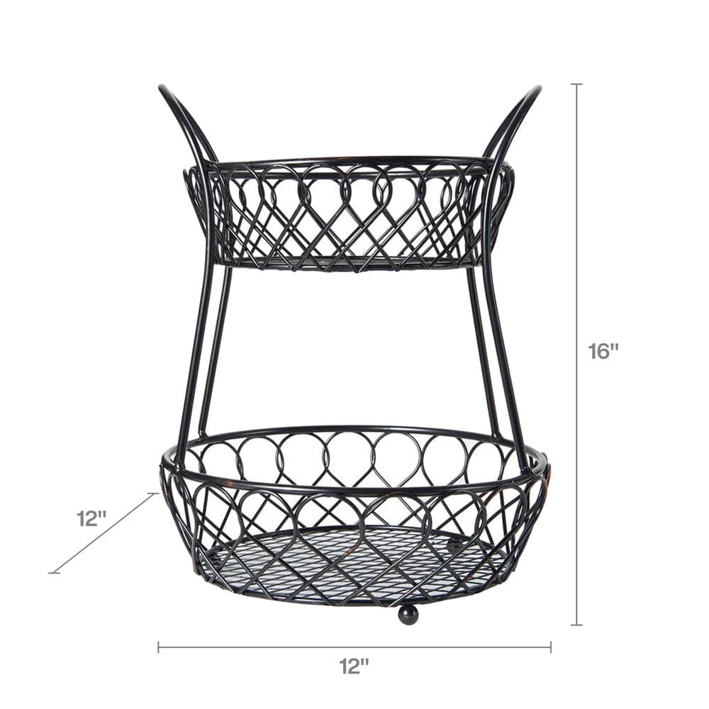 Lattice 2 Tier Countertop Storage Basket – Pfaltzgraff