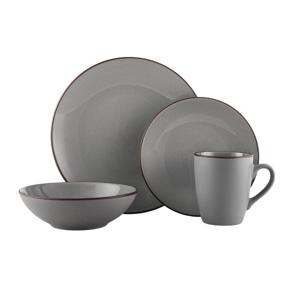 Pierce Gray 16 Piece Dinnerware Set, Service for 4