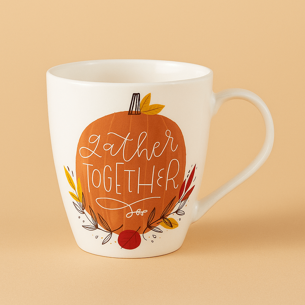 Sentiment Mugs Gather Together Pumpkin