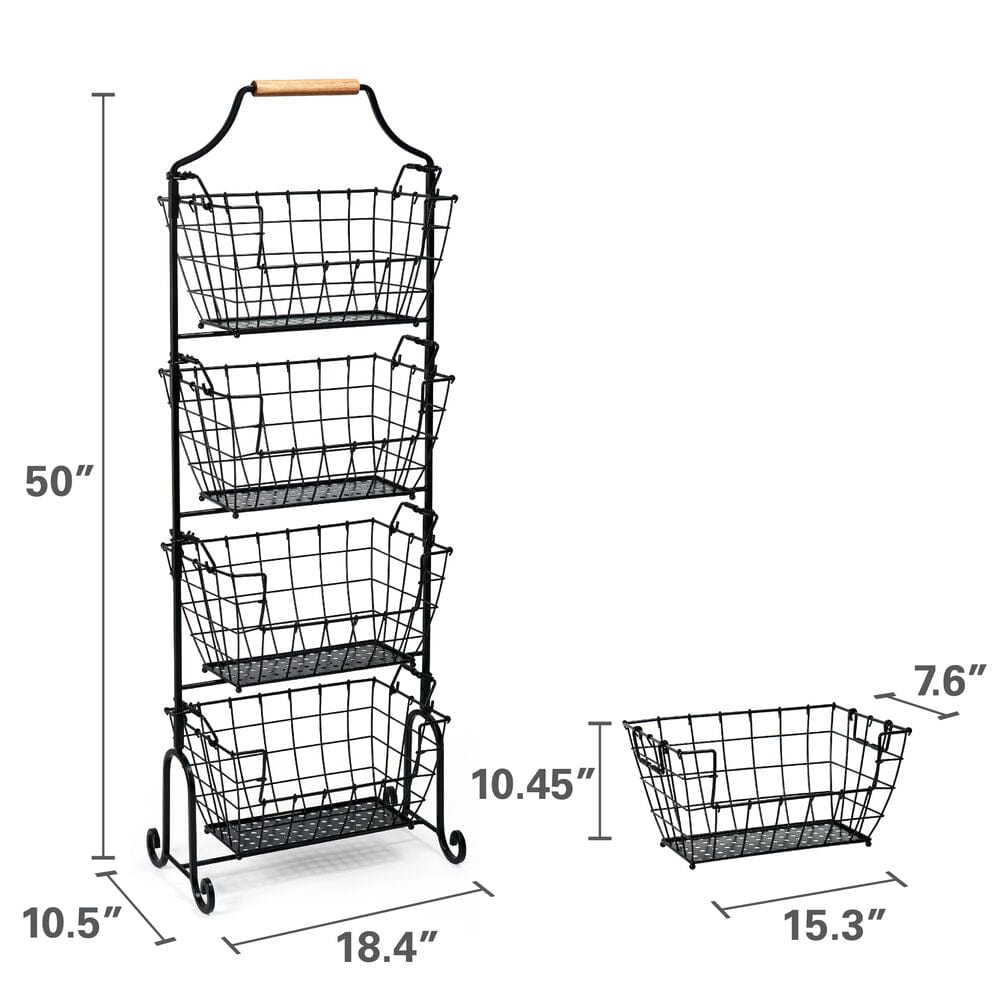 Laguna 4 Tier Adjustable Standing Storage Rack