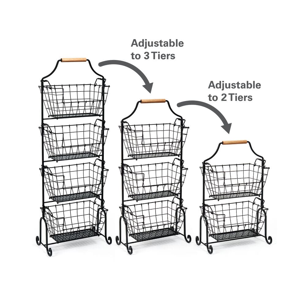 Laguna 4 Tier Adjustable Standing Storage Rack