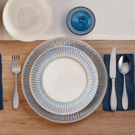 Hensley Blue 12 Piece Dinnerware Set, Service for 4