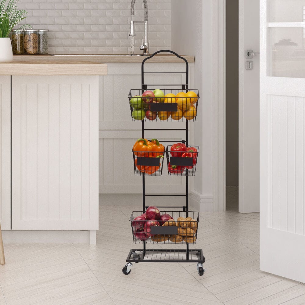 Mercato 3 Tier Adjustable Storage Rack with Chalkboard Plates – Pfaltzgraff