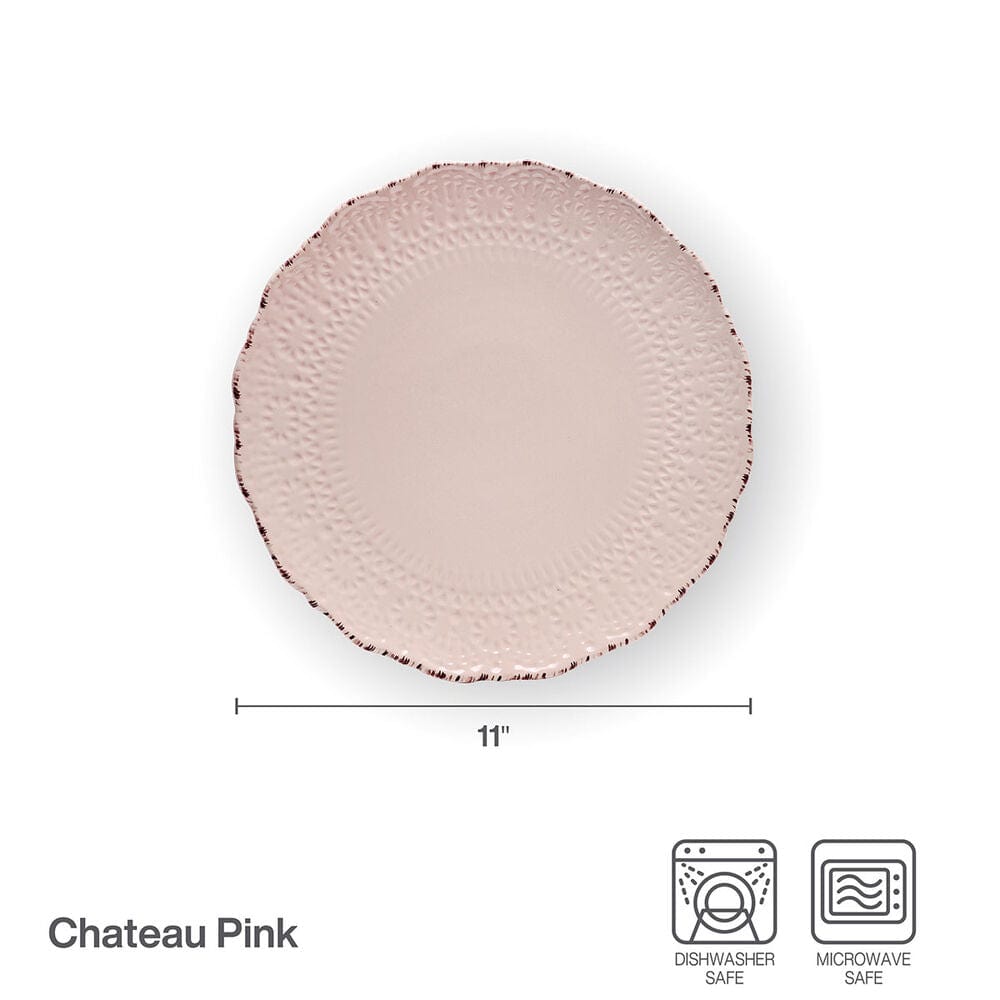 Chateau Pink Set of 4 Dinner Plates