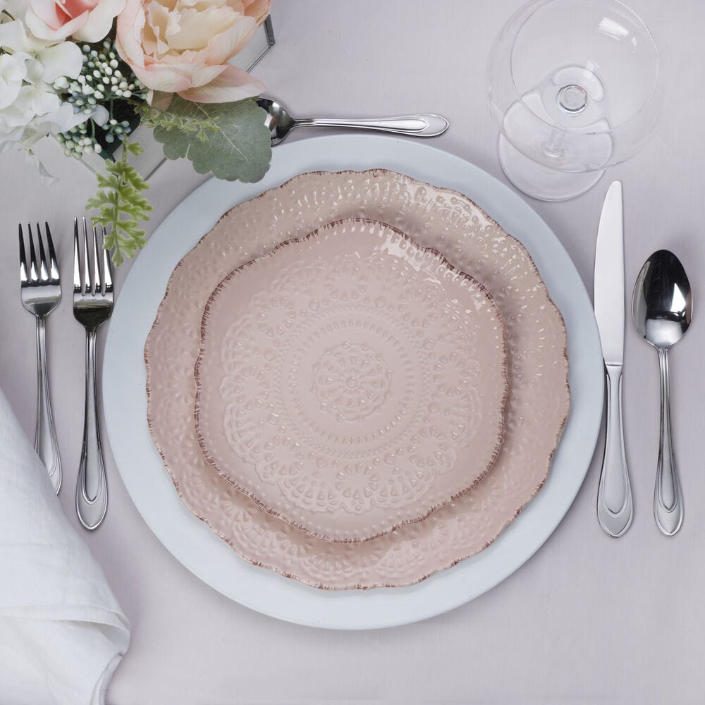 Chateau Pink Set of 4 Dinner Plates