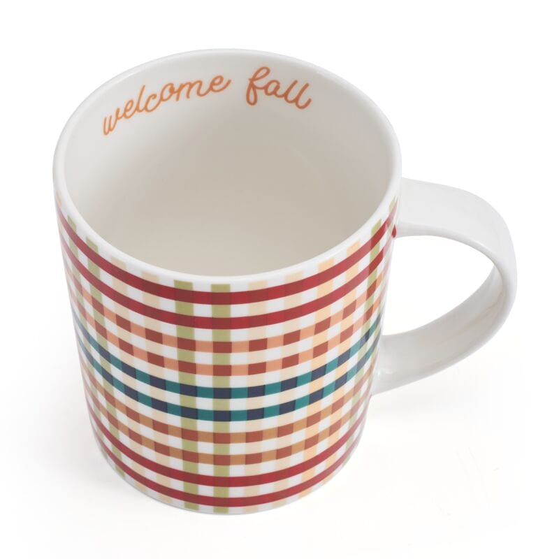 Sentiment Mugs Plaid Pumpkin