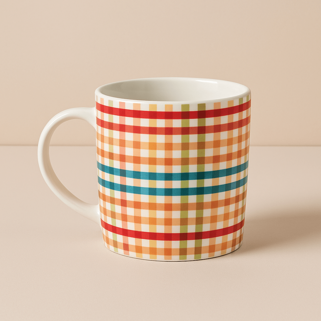 Sentiment Mugs Plaid Pumpkin