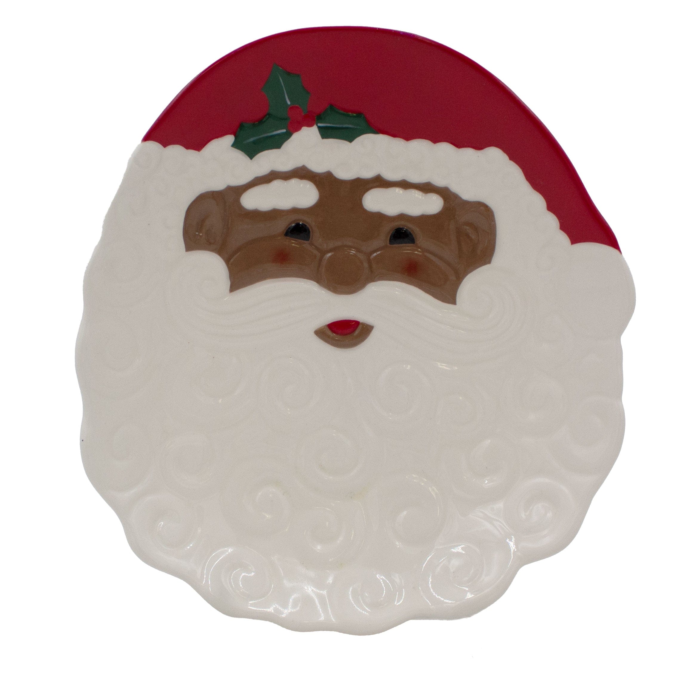 Winterberry® African American Santa Figural Cookie Plate