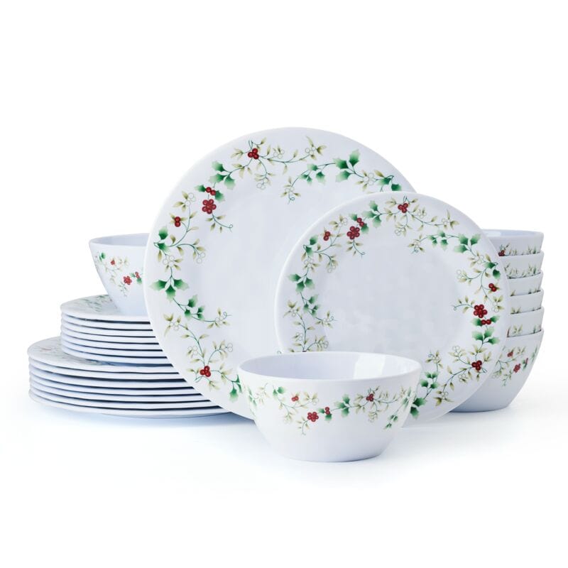 Pfaltzgraff Winterberry 24 Piece Outdoor Melamine Dinnerware Set, Service for 8 - Thumbnail 4
