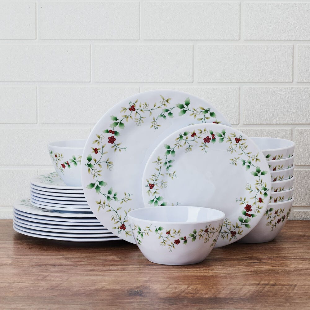 Winterberry® Melamine 24 Piece Dinnerware Set, Service for 8