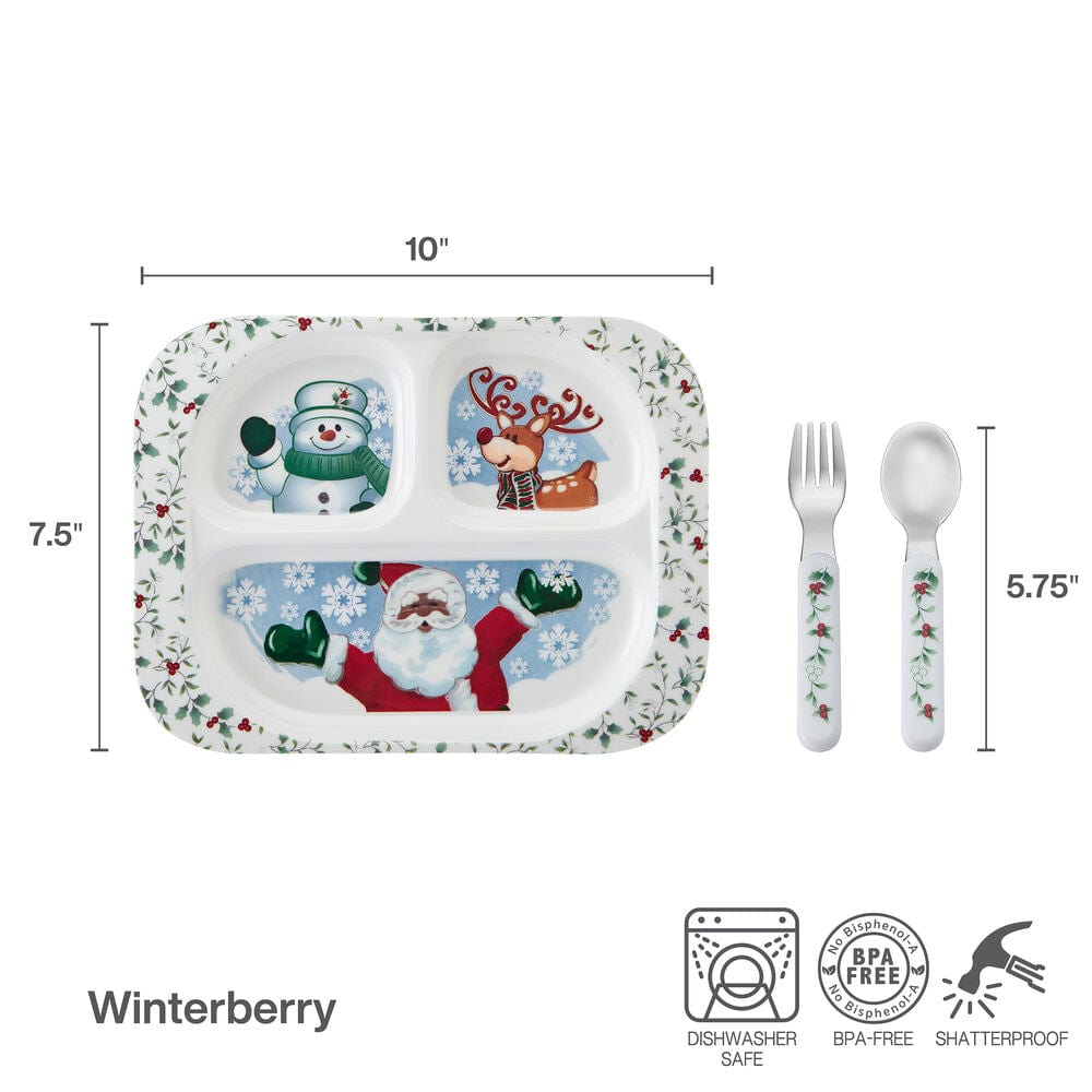 Winterberry® 3 Piece Jolly African American Santa Childrens Set