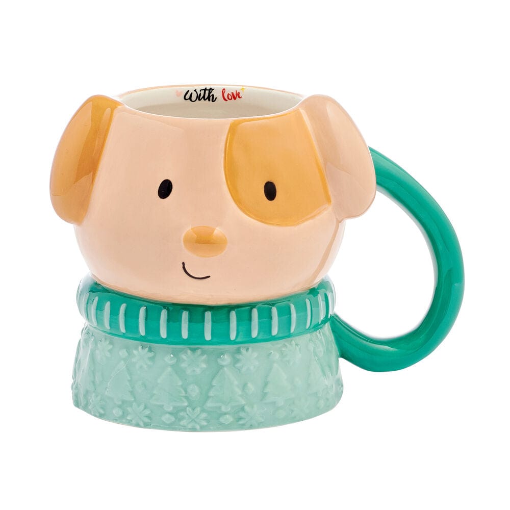 Holiday Dog Figural Mug