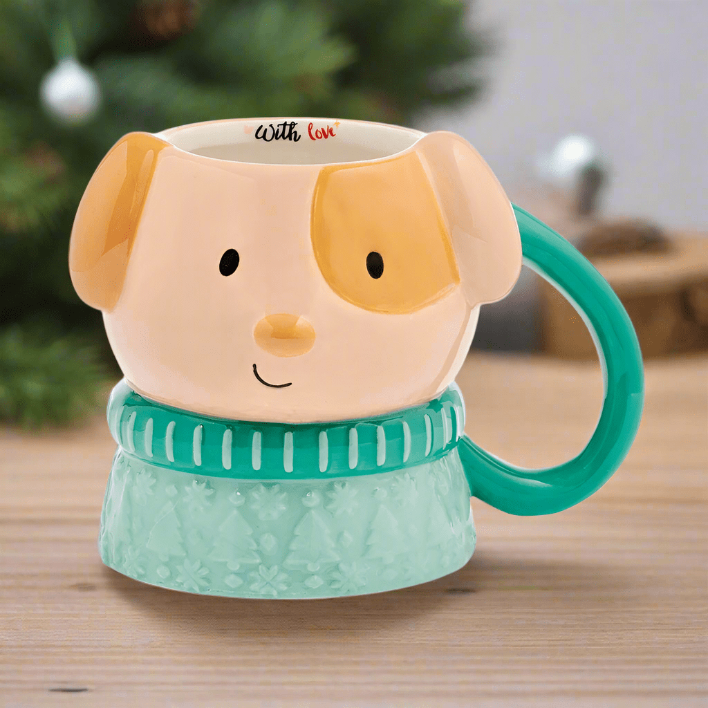 Holiday Dog Figural Mug