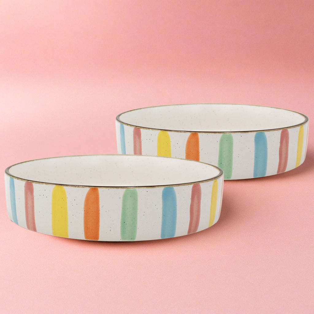 Darbie Angell Happy Spring Summer Set of 2 Dinner Bowls