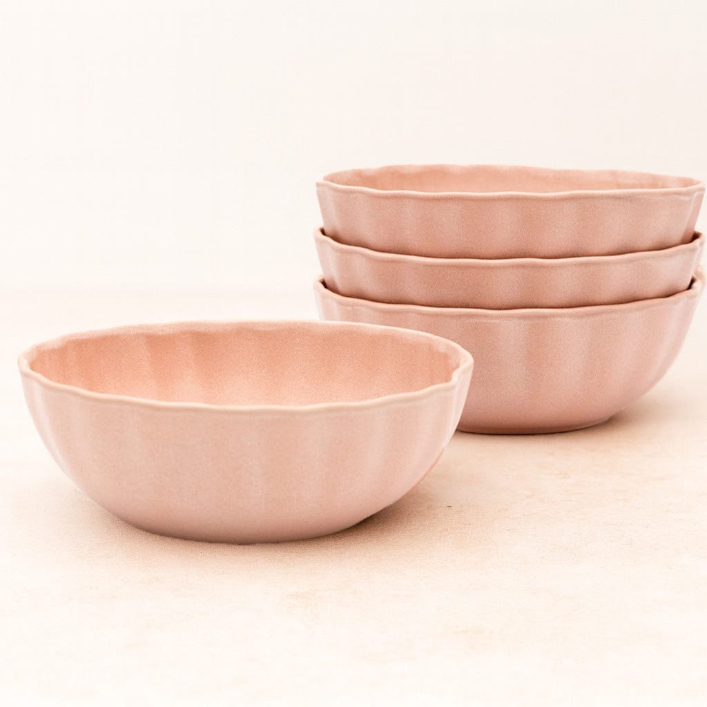 Darbie Angell Lady Blush Set of 4 Oval Soup Cereal Bowls