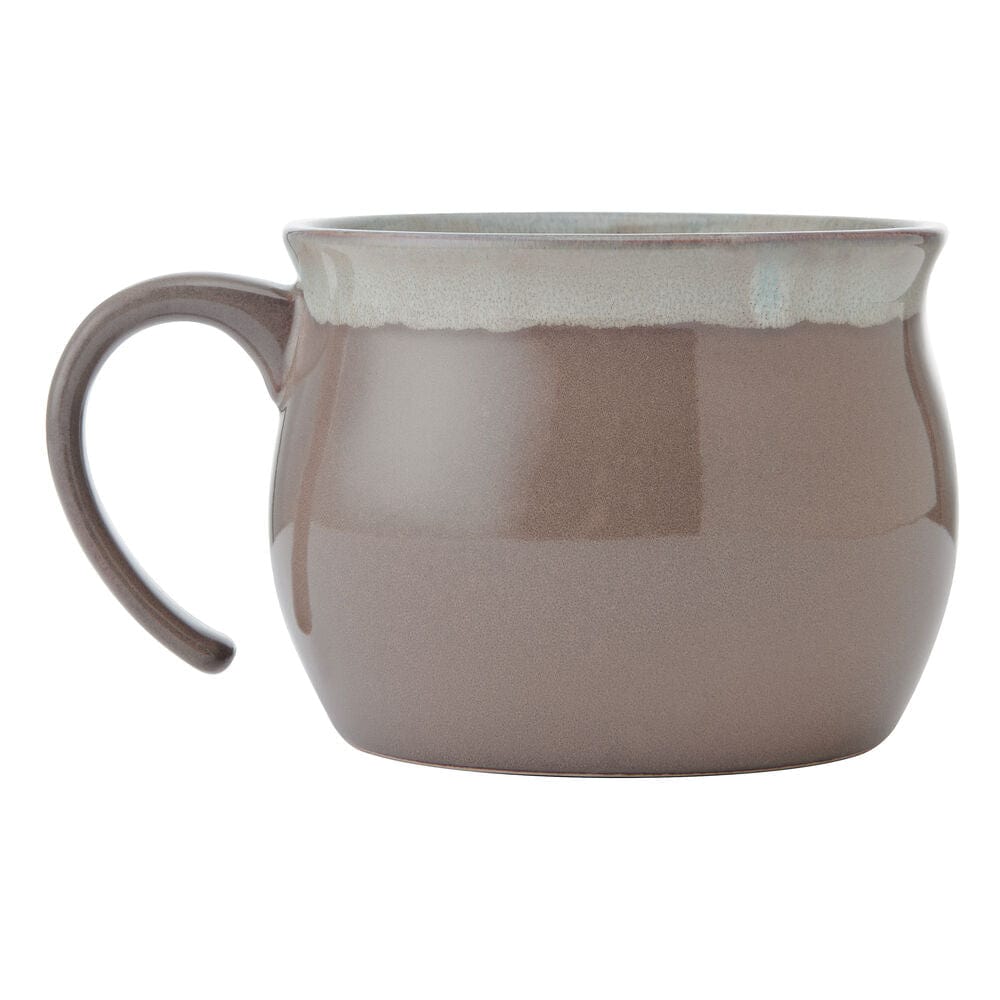 Brown Banded Jumbo Soup Mug