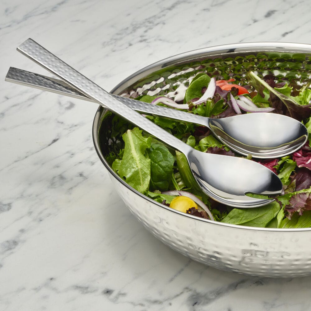 Radiance Hammered Set of 2 Serving Fork and Spoon