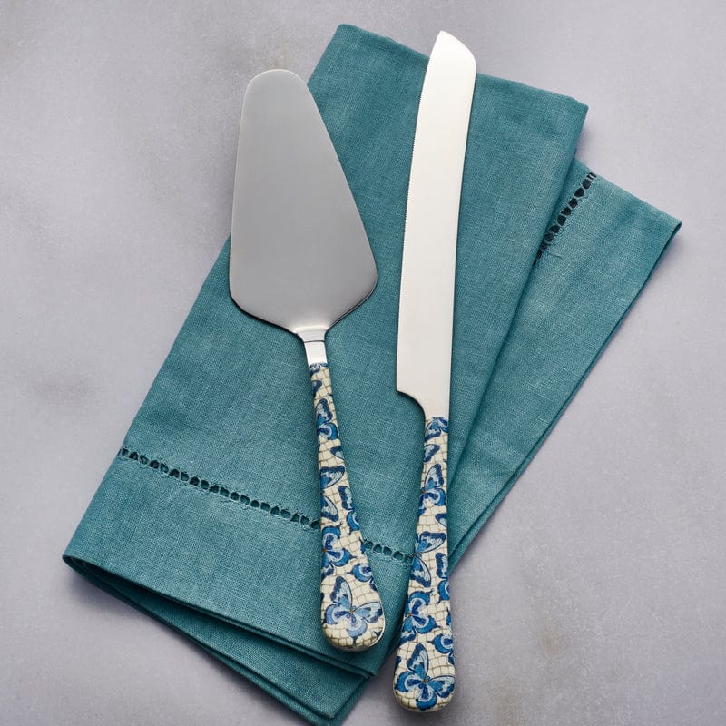 Dolly Parton Mosaic Butterfly 2 Piece Cake Knife and Server Set