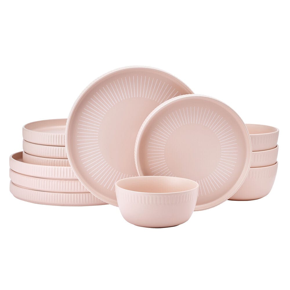 Darbie Angell Mod Blush 12 Piece Dinnerware Set, Service for 4