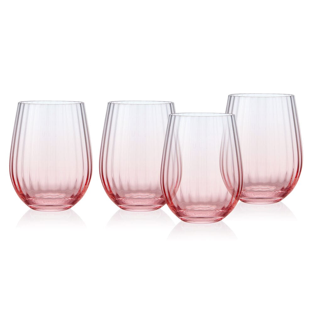 Darbie Angell Good Day Blush Set of 4 Stemless Wine