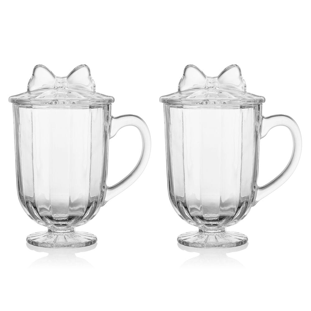 Darbie Angell Bliss Set of 2 Footed Drinking Glasses with Lids