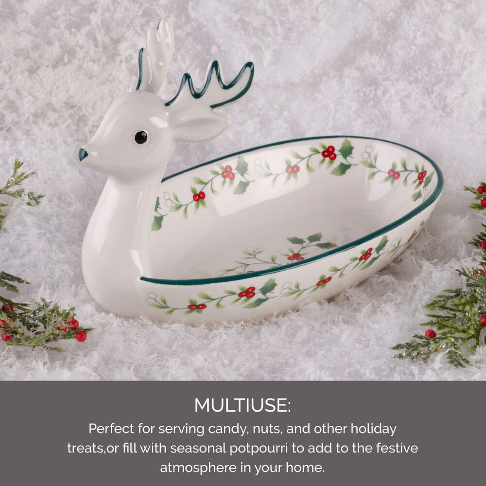 Winterberry® Reindeer Candy Bowl